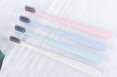 Portable travel hotel wheat straw toothbrush (6)